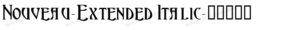 Nouveau-Extended Italic字体转换